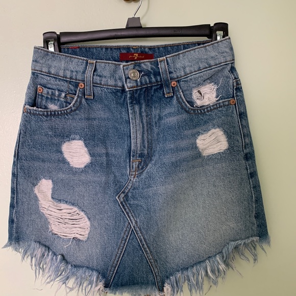 7 for all Mankind denim skirt, size 23 - Picture 1 of 3